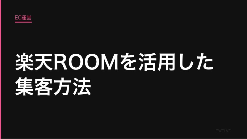 楽天ROOMを活用した集客方法——インフルエンサー連携の実践例