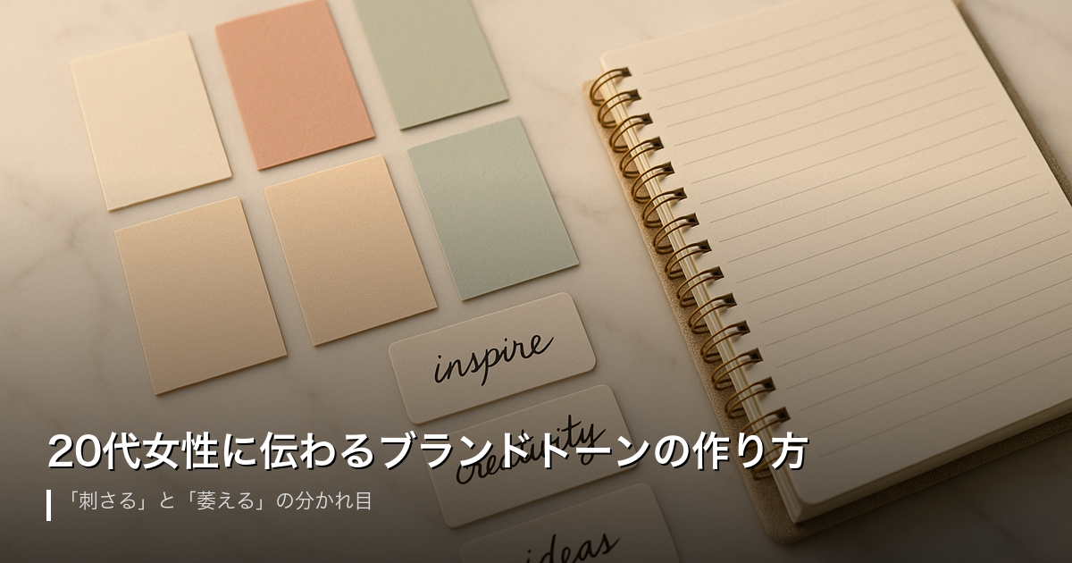 20代女性に伝わるブランドトーンの作り方——「刺さる」と「萎える」の分かれ目