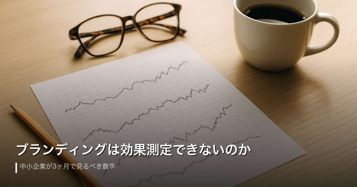 ブランディングは効果測定できないのか｜中小企業が3ヶ月で見るべき数字