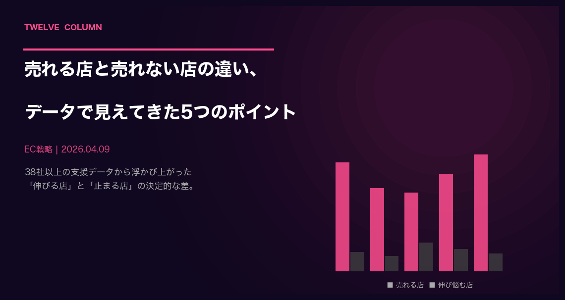 売れる店と売れない店の違い、データで見えてきた5つのポイント