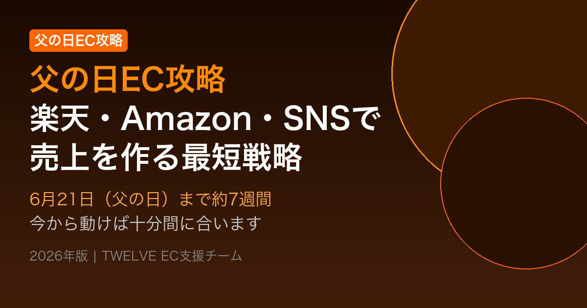 父の日EC攻略ガイド【2026年版】楽天・Amazon・SNSで売上を作る最短戦略