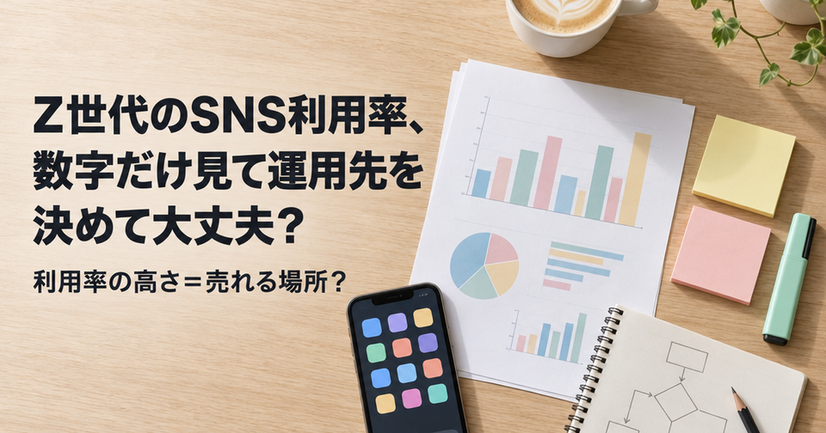 Z世代のSNS利用率、数字だけ見て運用先を決めて大丈夫？