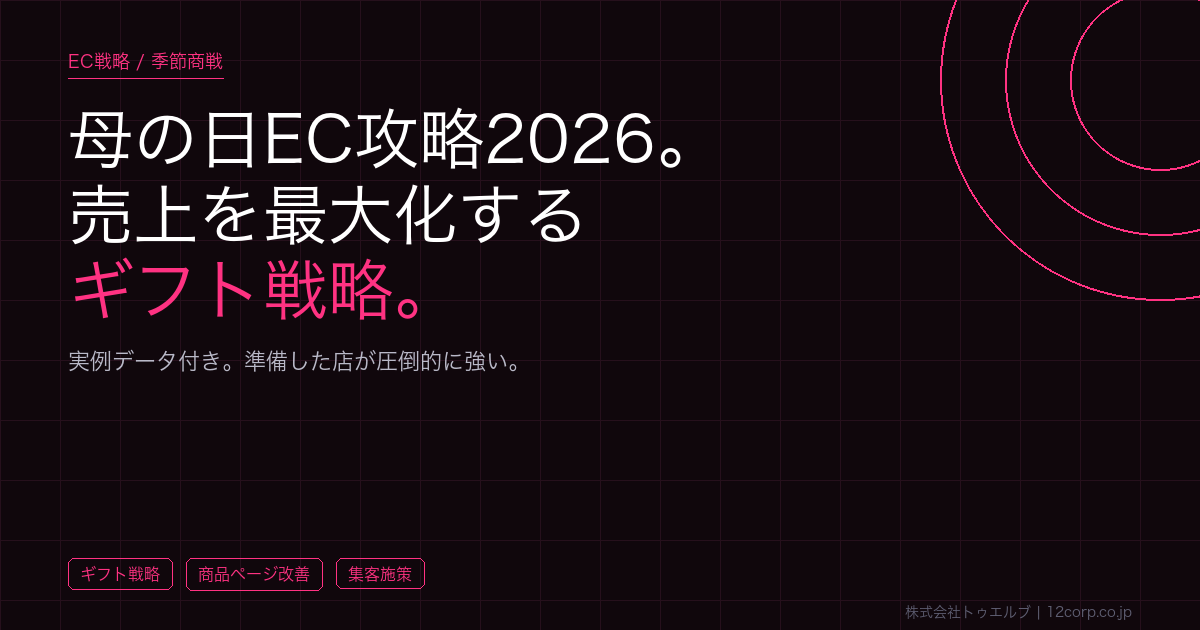 母の日EC攻略2026【実例データ付き】売上を最大化するギフト戦略