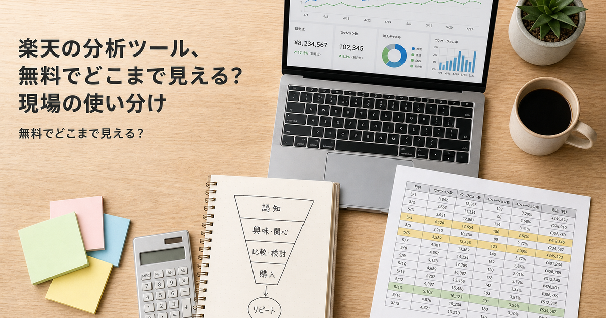 楽天の分析ツール、無料でどこまで見える？現場の使い分け