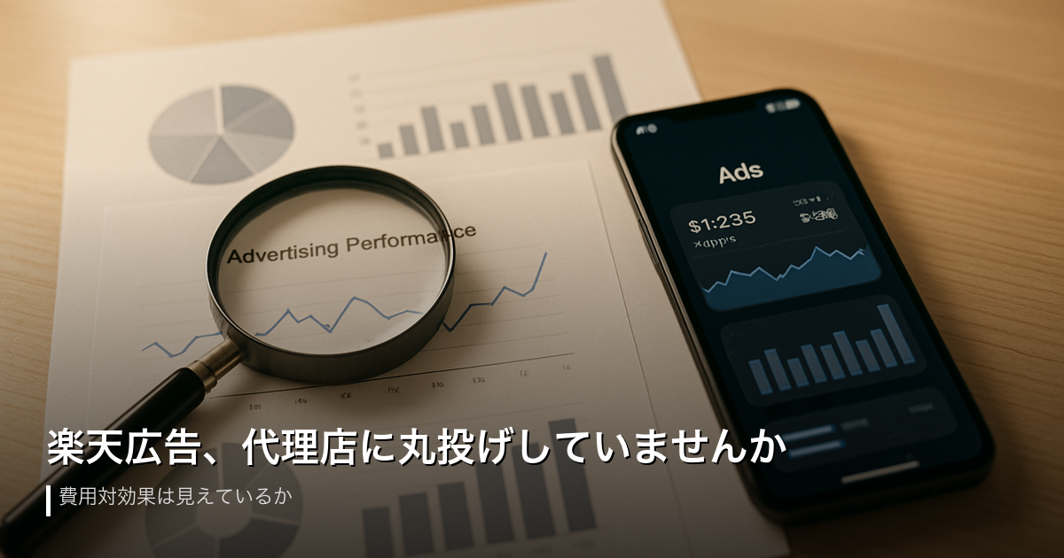 楽天広告（RPP）、代理店に“丸投げ”して大丈夫？費用対効果が見えなくなる前に知っておくこと【2026年版】