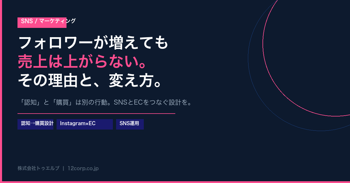SNSのフォロワーが増えても売上が上がらない理由