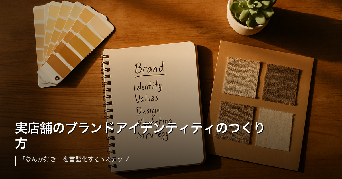 実店舗のブランドアイデンティティのつくり方——「なんか好き」を言語化する5ステップ