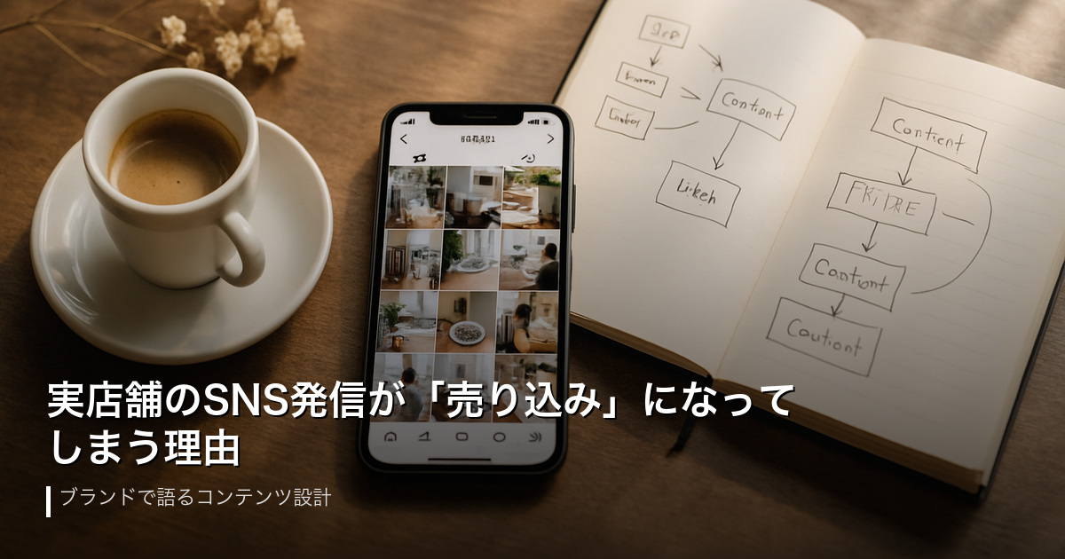 実店舗のSNS発信が「売り込み」になってしまう理由——ブランドで語るコンテンツ設計