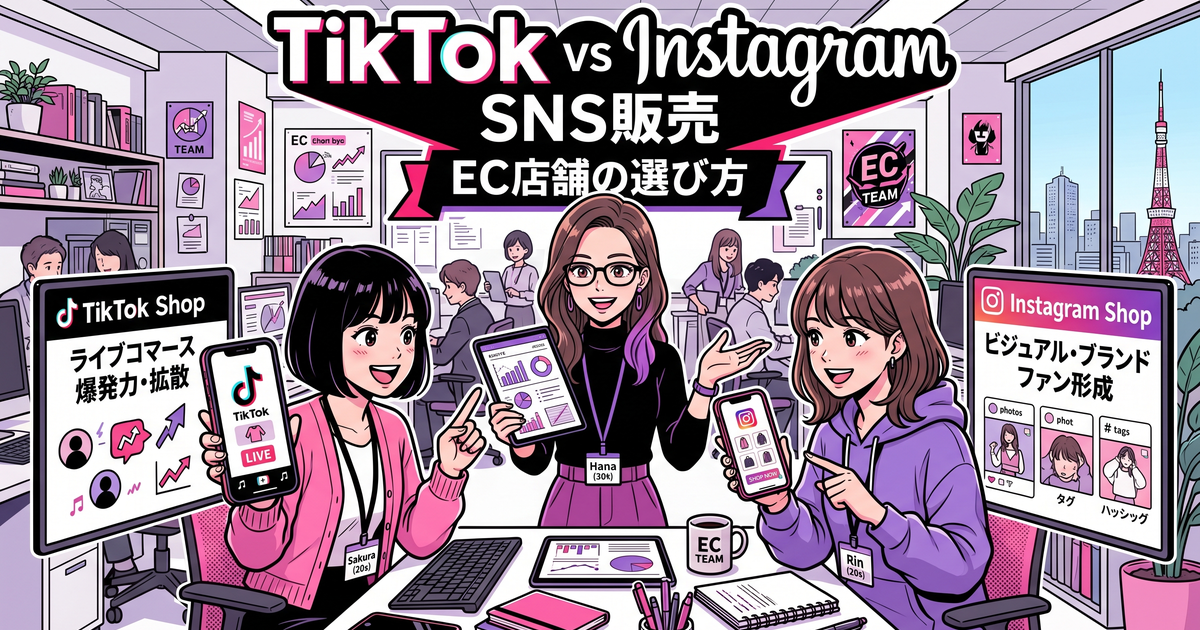 TikTokショップ vs Instagram Shop、EC店舗が2026年に選ぶべきSNS販売チャネルはどっち？