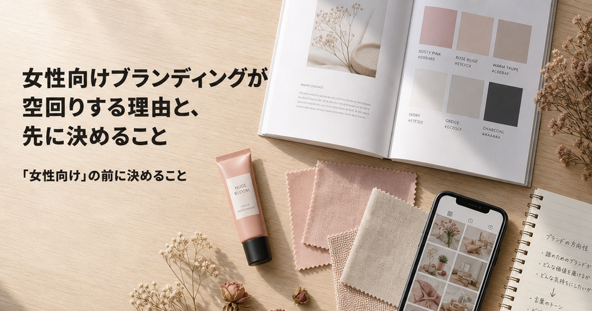 女性向けブランディングが空回りする理由と、先に決めること