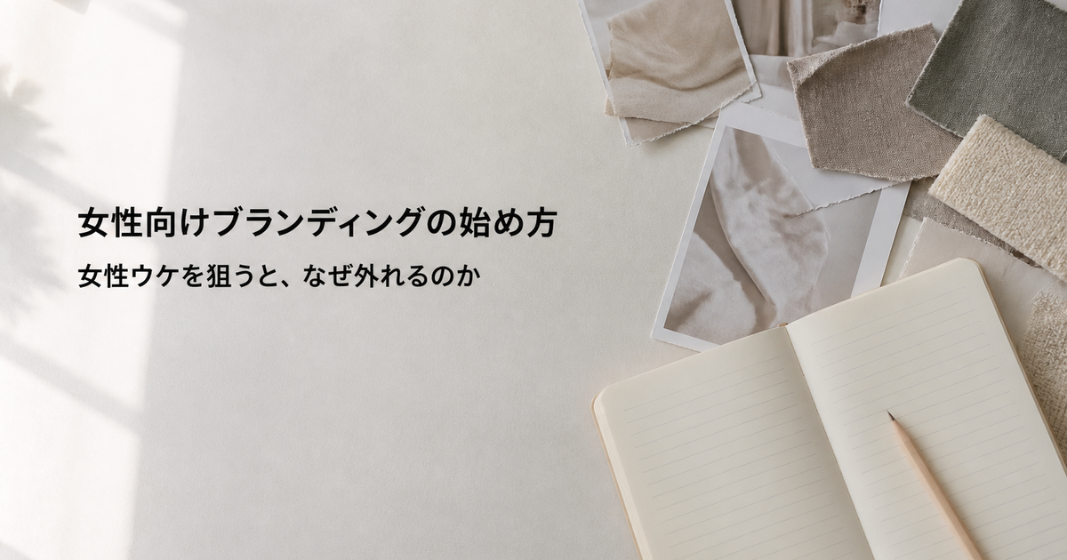 女性向けブランディングの始め方｜女性ウケを狙うと外れる理由