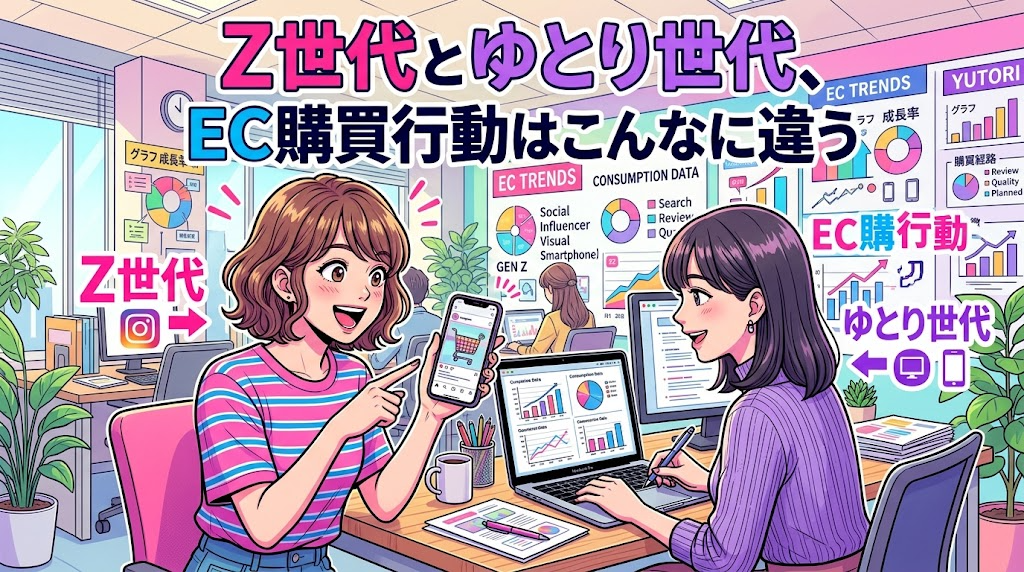 Z世代とゆとり世代、EC購買行動はこんなに違う