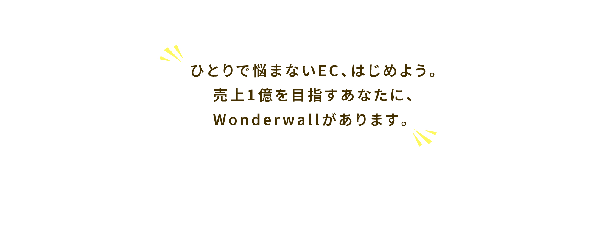 売上1億を目指すあなたに、Wonderwallがあります